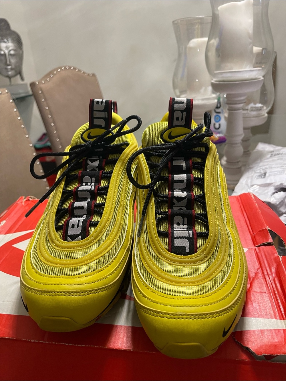 Nike Yellow and Black Athletic Sneakers